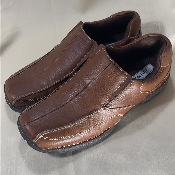 Steve Madden Leather Slip On Loafers-Size 10